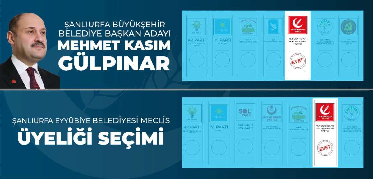 Şanlıurfa Yeniden Refah Beklenen projeleri Adayı Mehmet Kasım Gülpınar Açıkladı